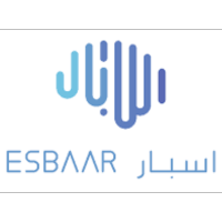 logo for ESBAAR in blue, with word ESBAAR written below, both on white background