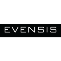 Word 'EVENSIS' in white on black background - logo